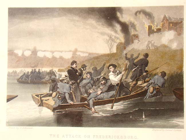 A grouping of Civil War period engravings depicting "The Leaders of the Rebellion" and various Civil War battle scenes. — image 4